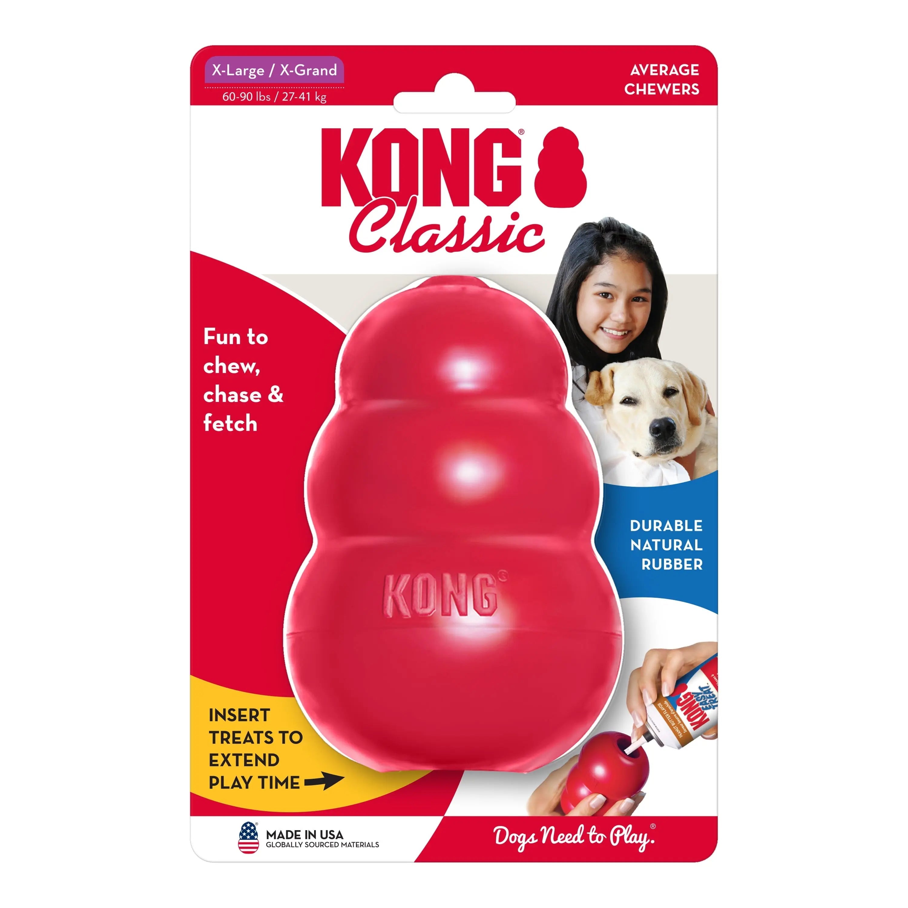 KONG ® Classic Stuffed Dog Chew Toy, XL