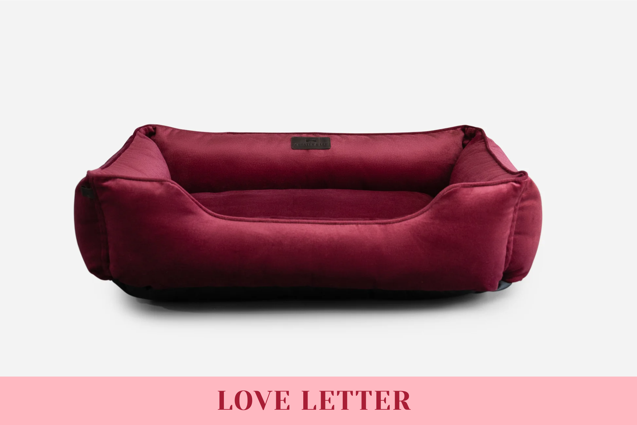 Chester & Lee | Vibrant Velvet Sleeper Dog Bed Wine