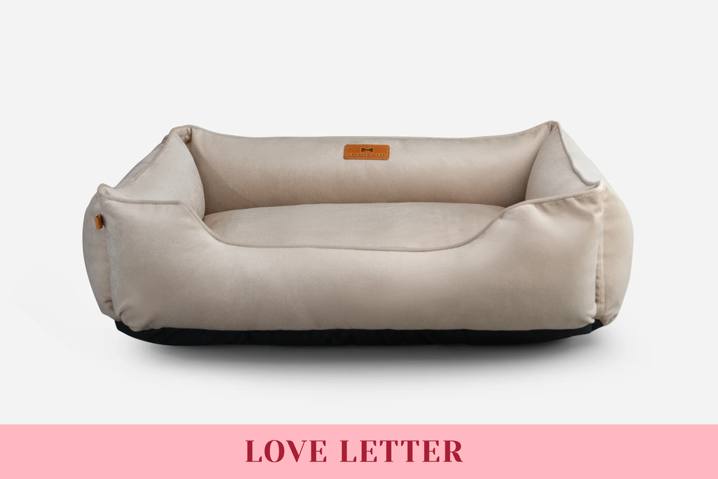 Chester & Lee | Classic Velvet Sleeper Dog Bed Beige
