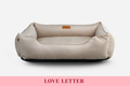 Chester & Lee | Classic Velvet Sleeper Dog Bed Beige