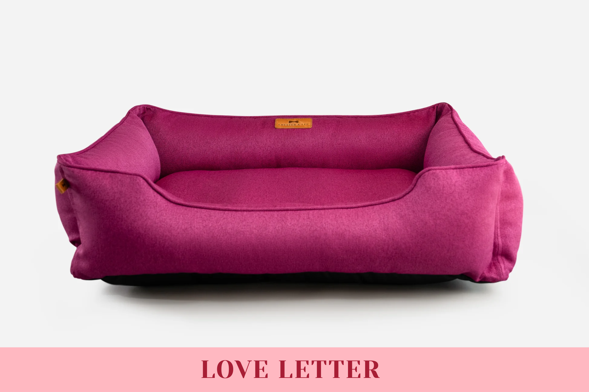 Chester & Lee | Cotton Sleeper Dog Bed Berry Pink