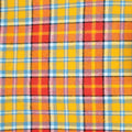 Bright Yellow Teal and Red Plaid Flannel