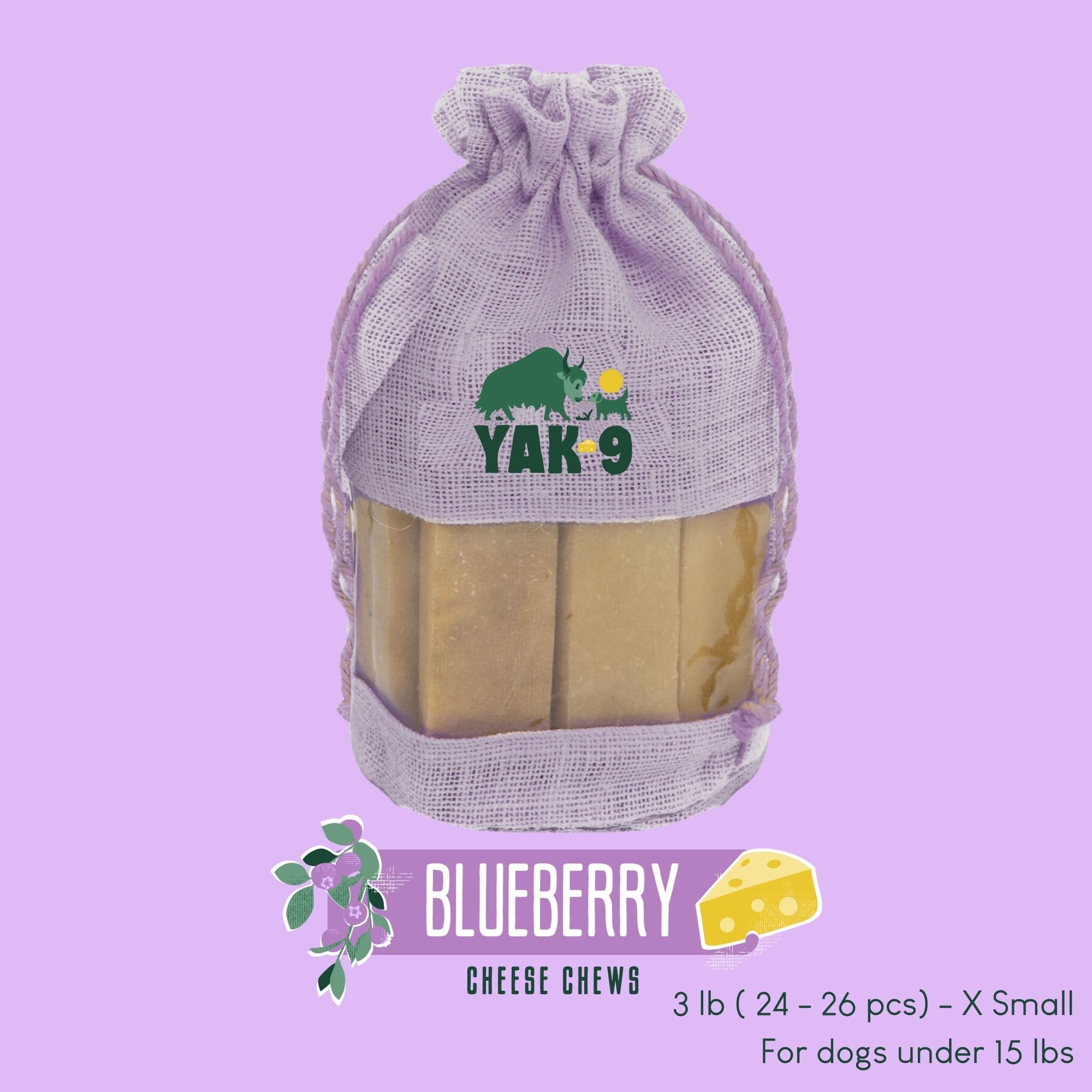 Blueberry Cheese Chews for Dogs