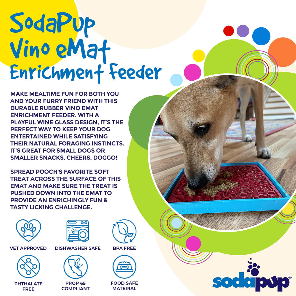 Vino Dog eMat - Enrichment Lick Mat For Dogs | Wine-Inspired Design| SodaPup