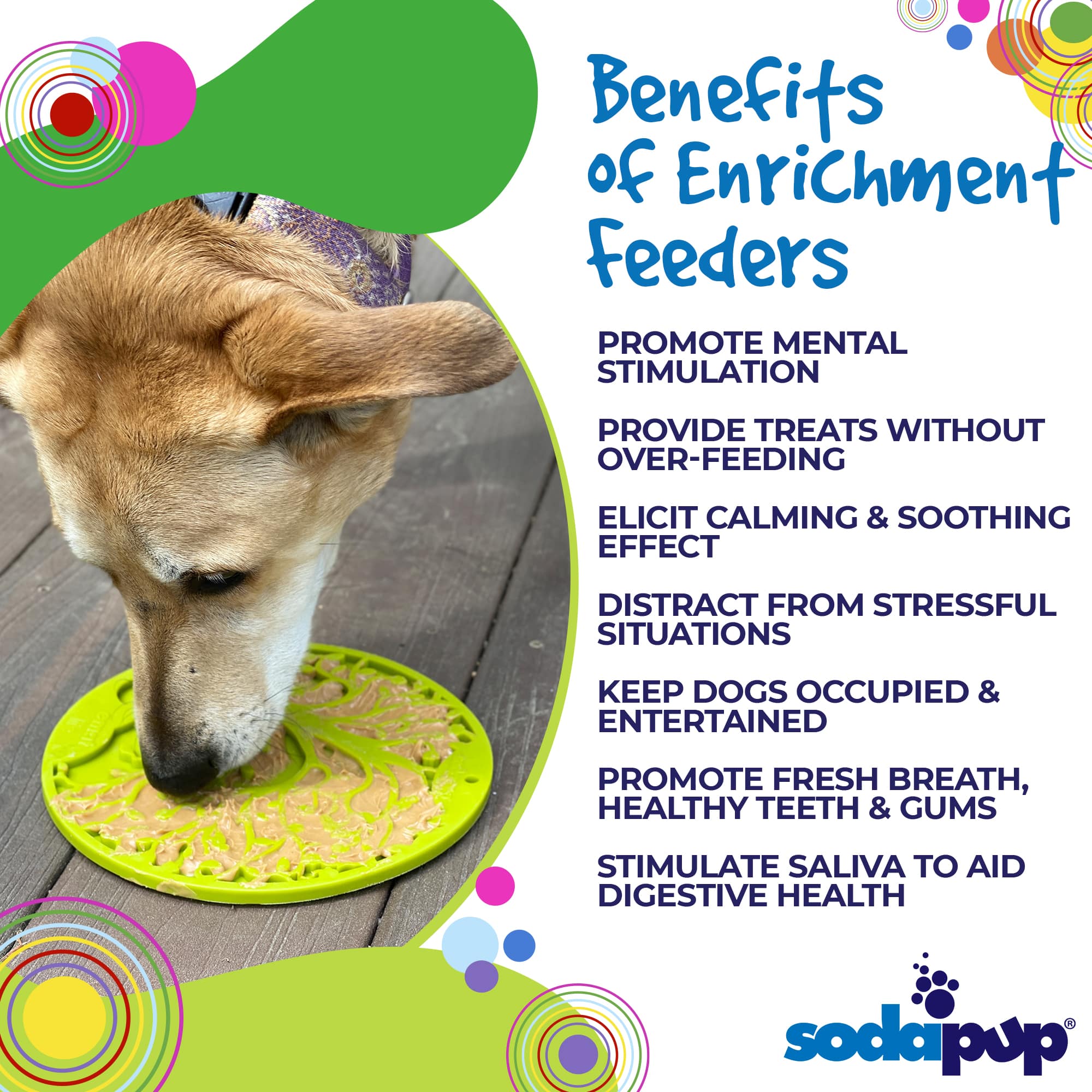 Tree of Life eMat - Enrichment Lick Mat For Dogs - With Suction Cups | Tree Design | USA Made
