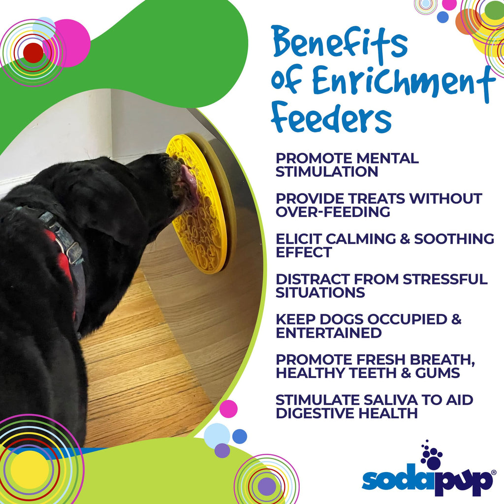 Rubber Duckies emat - Enrichment Lick Mat for Dogs - with Suction Cups | Bath Time Design | SodaPup USA Made