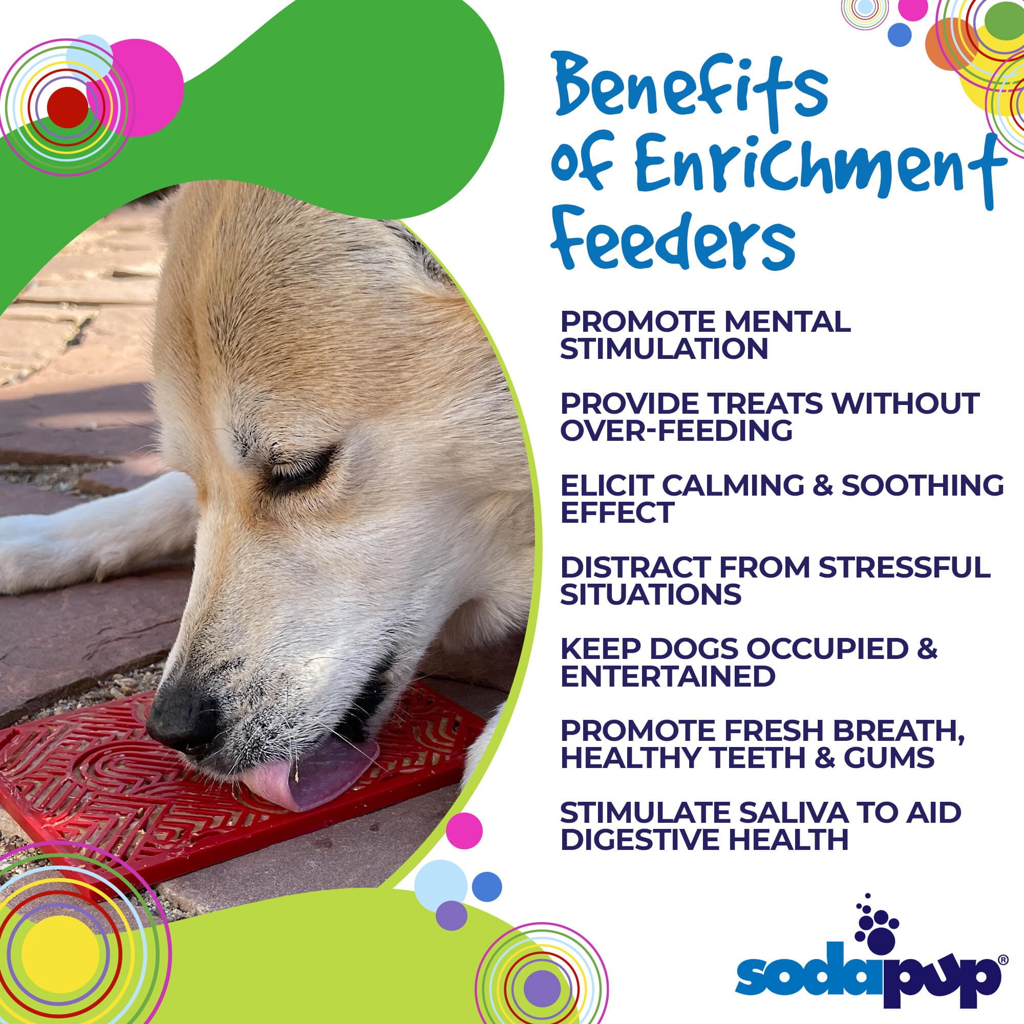 Love eMat - Enrichment Lick Mat for Dogs | Heart Design | SodaPup