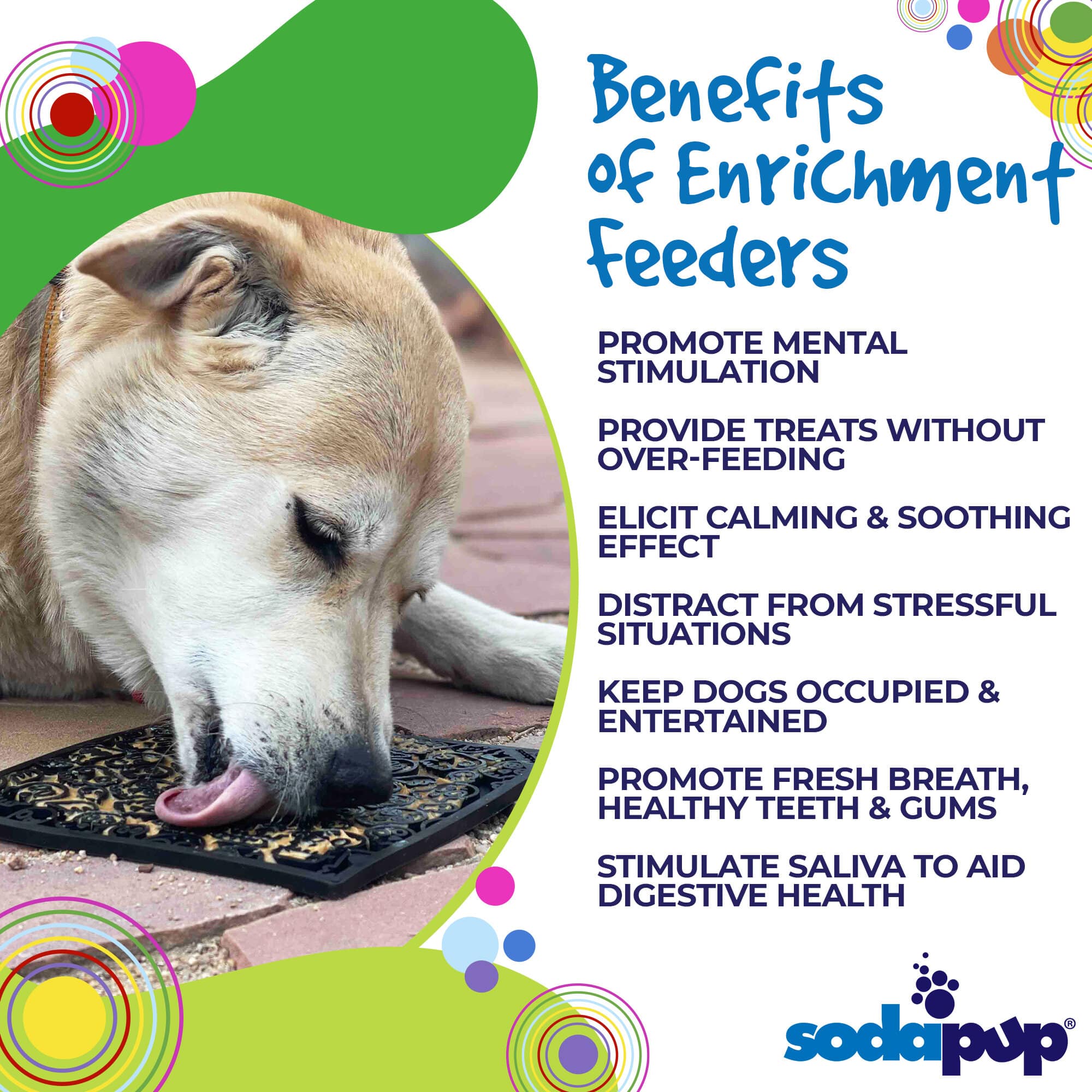 Zombie eMat - Enrichment Lick Mat for Dogs | Halloween Skull Design | SodaPup
