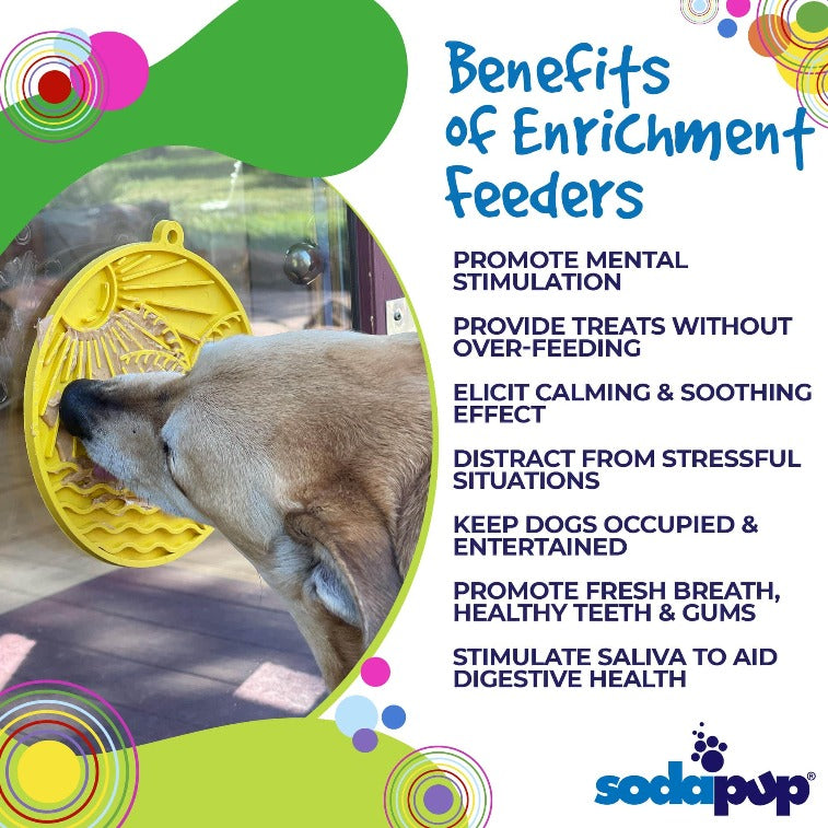 Sun n' Sea eMat - Enrichment Lick Mat For Dogs - With Suction Cups - Beach Design | USA Made