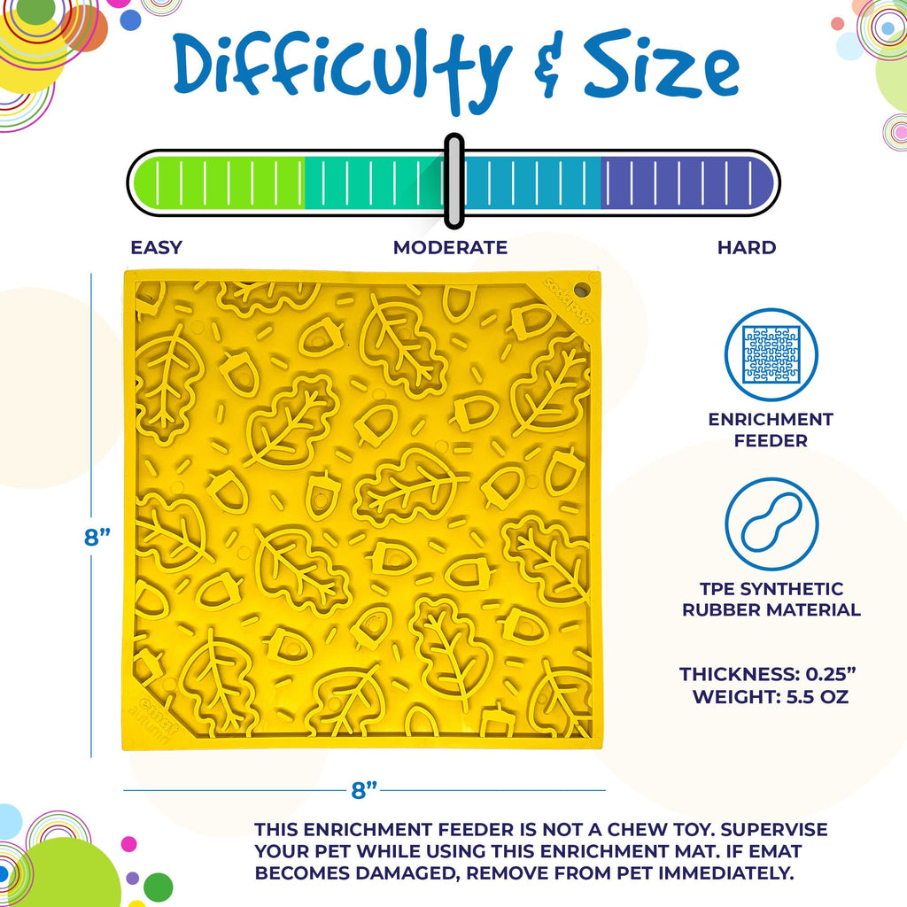 Autumn eMat - Enrichment Lick Mat For Dogs | Fall Leaves Design | SodaPup