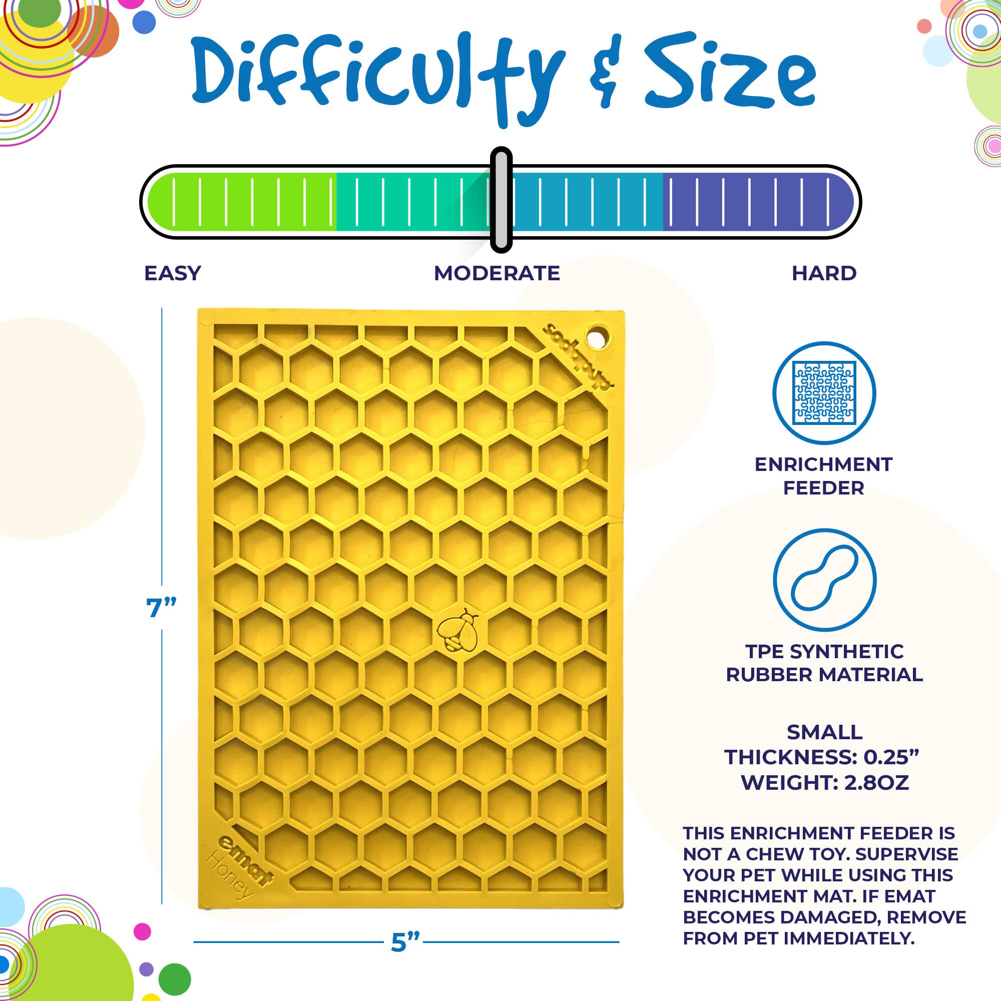 Honeycomb eMat - Enrichment Lick Mat for Dogs | eMat Enrichment Toy for Anxiety Relief | SodaPup