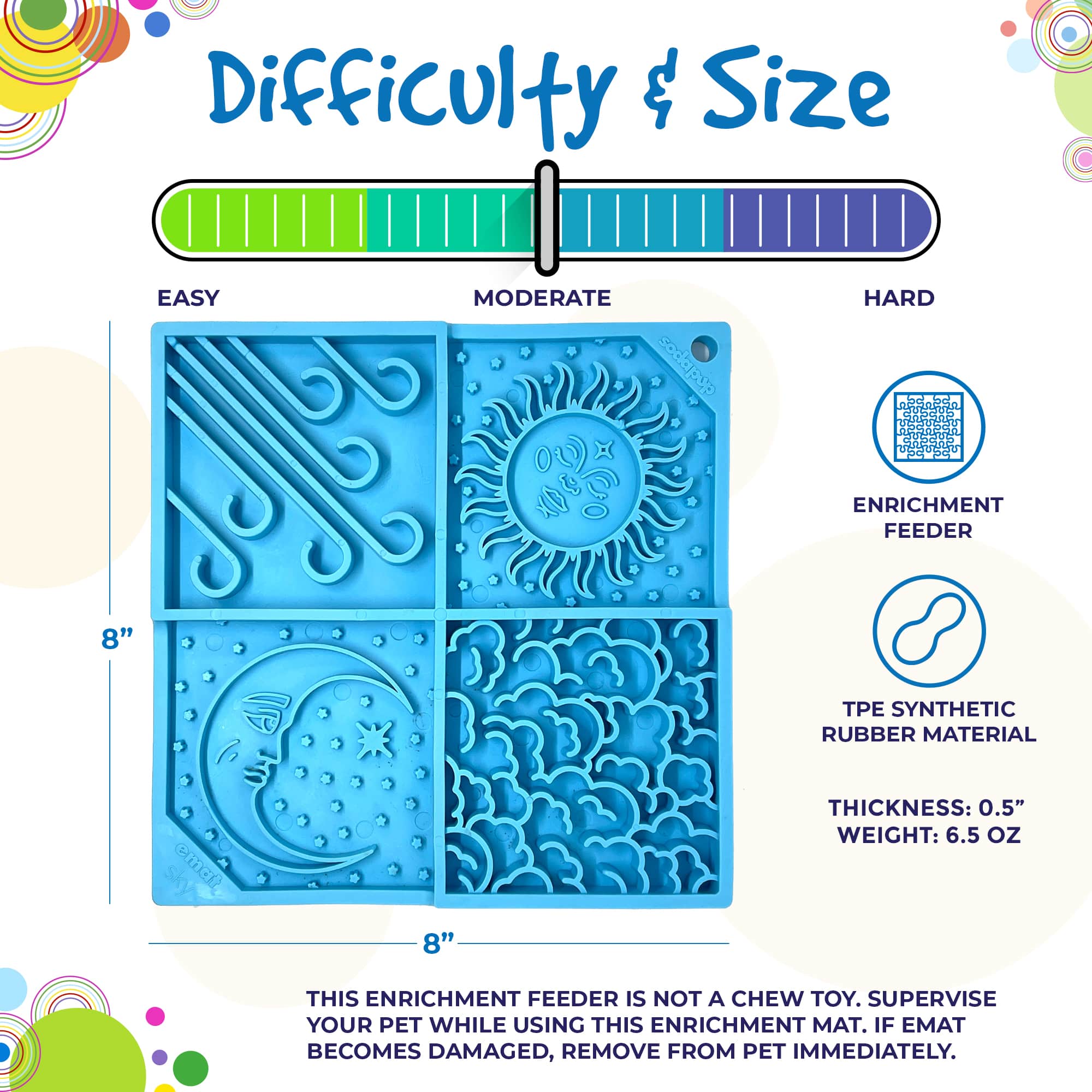 Sky eMat - Enrichment Lick Mat for Dogs | Celestial Design | SodaPup