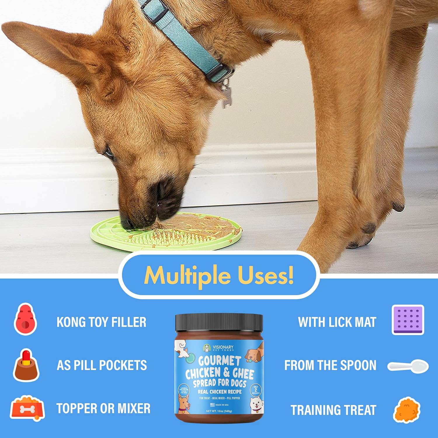 Chicken & Ghee Dog Meat Spread – High-Protein, Low-Carb Keto Treat | 12oz Jar
