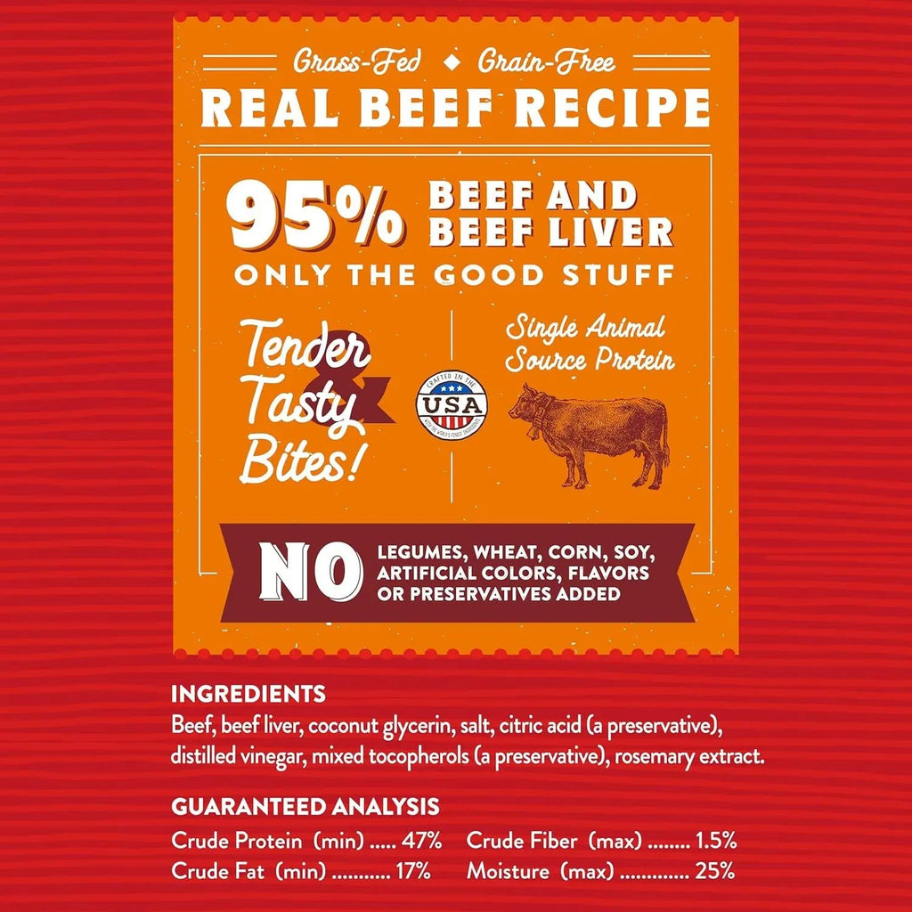 Premium Beef Jerky Dog Treats - 95% Real Meat Bites for Sensitive Stomachs