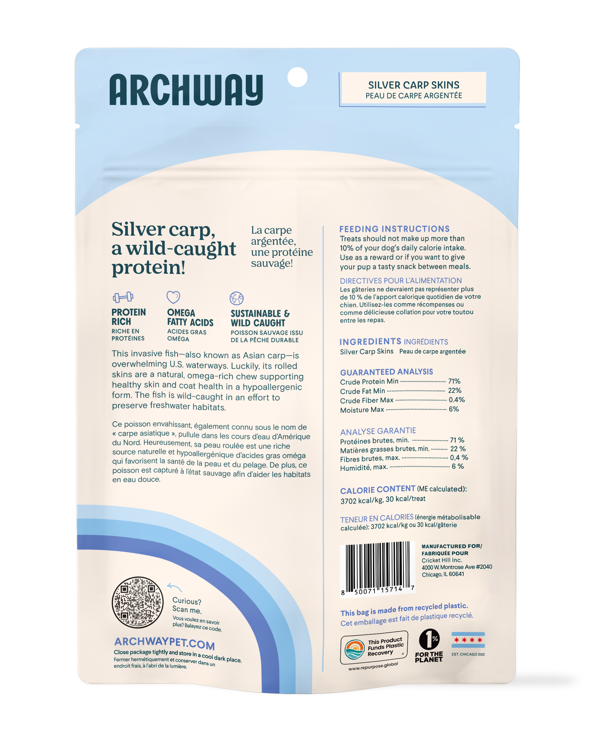 Archway Sustainable Fish Skin Rolls For Dogs