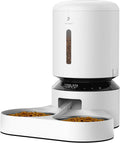 Automatic Cat Feeder with Timer, 6 Meals/Day, Freshness Lock & Low Food Sensor. Smart Dry Food Dispenser for Cats & Dogs