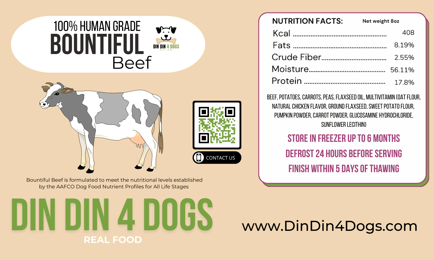 Beef and Chicken Combo - case includes 24, 8oz meals