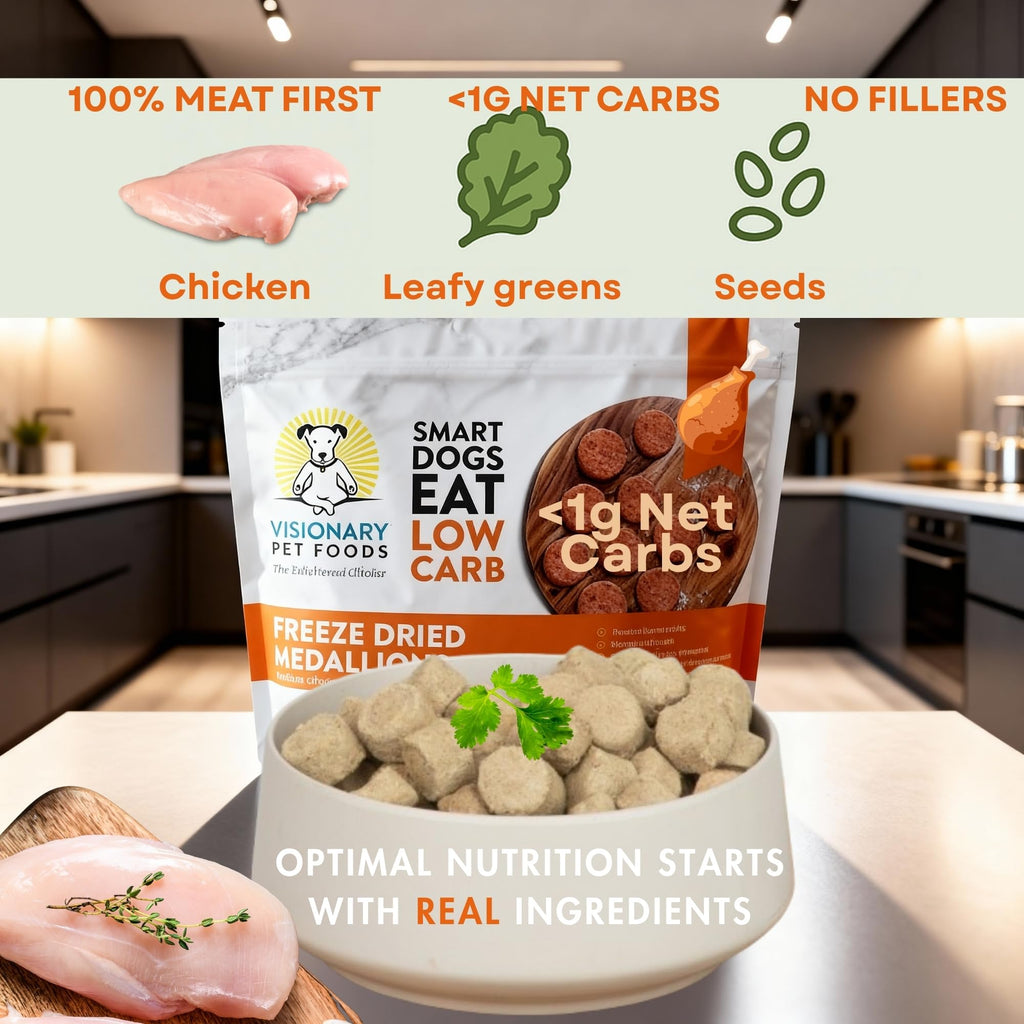 Freeze-Dried Chicken Dog Food – High-Protein, Grain-Free Keto Recipe | 25oz Bag