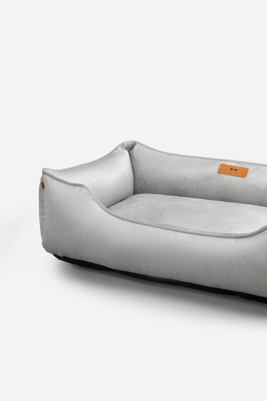 Chester & Lee | Classic Velvet Sleeper Dog Bed Gray
