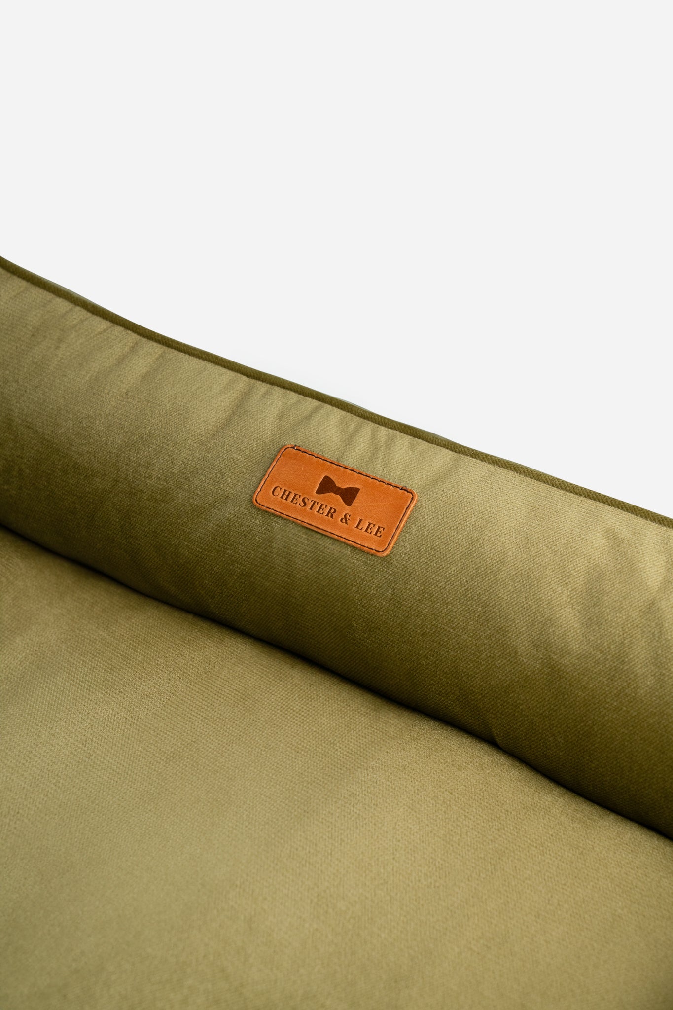 Chester & Lee | Vibrant Velvet Sleeper Dog Bed Olive