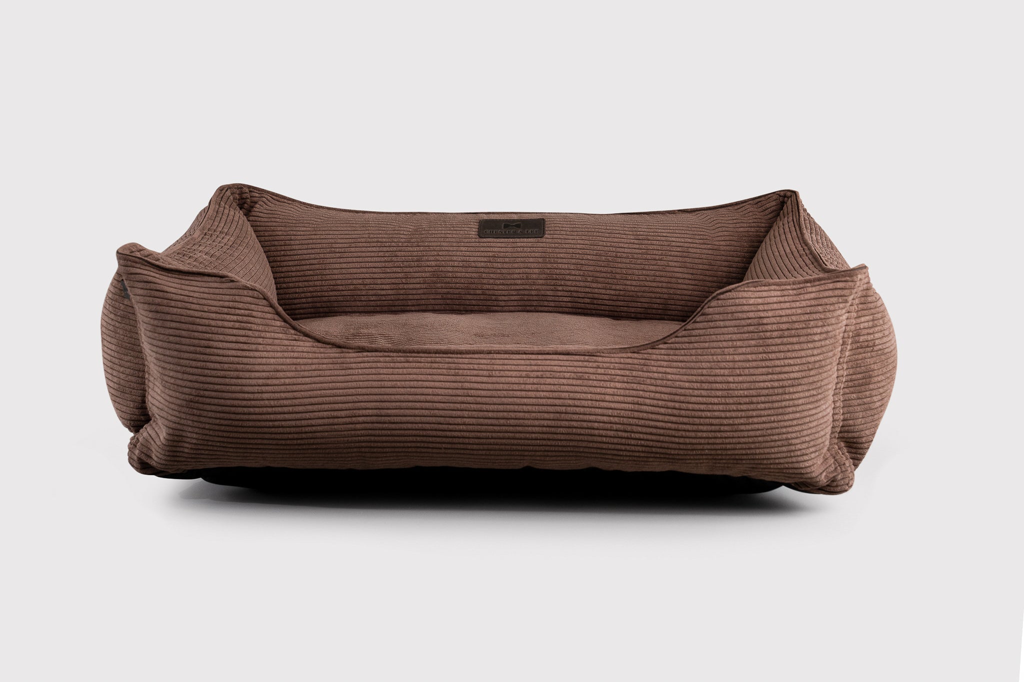 Chester & Lee | Fancy Corduroy Sleeper Dog Bed Brown