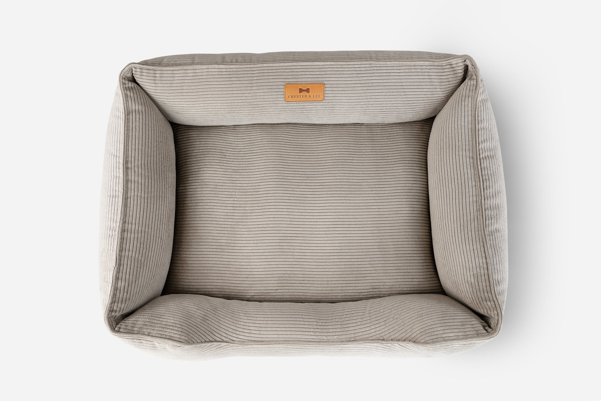 Chester & Lee | Fancy Corduroy Sleeper Dog Bed Taupe