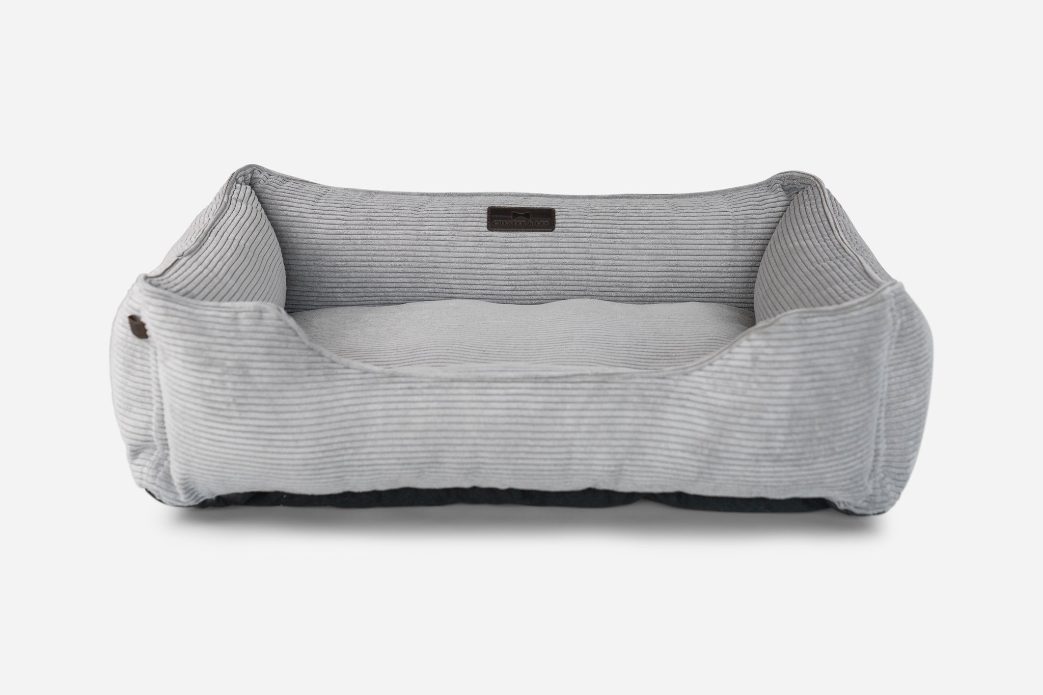 Chester & Lee | Fancy Corduroy Sleeper Dog Bed Gray