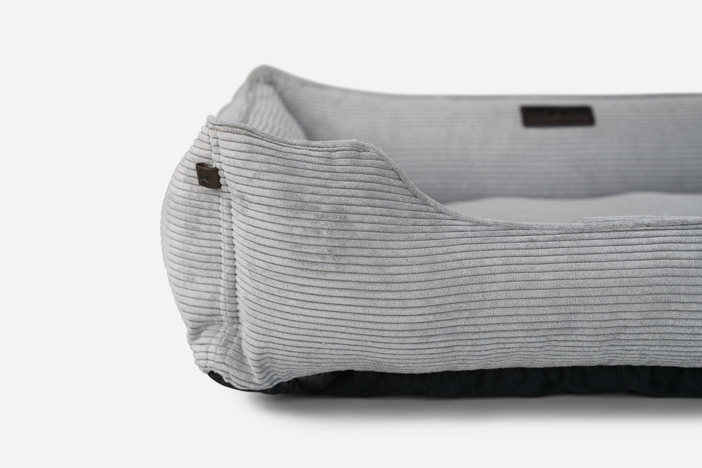 Chester & Lee | Fancy Corduroy Sleeper Dog Bed Gray