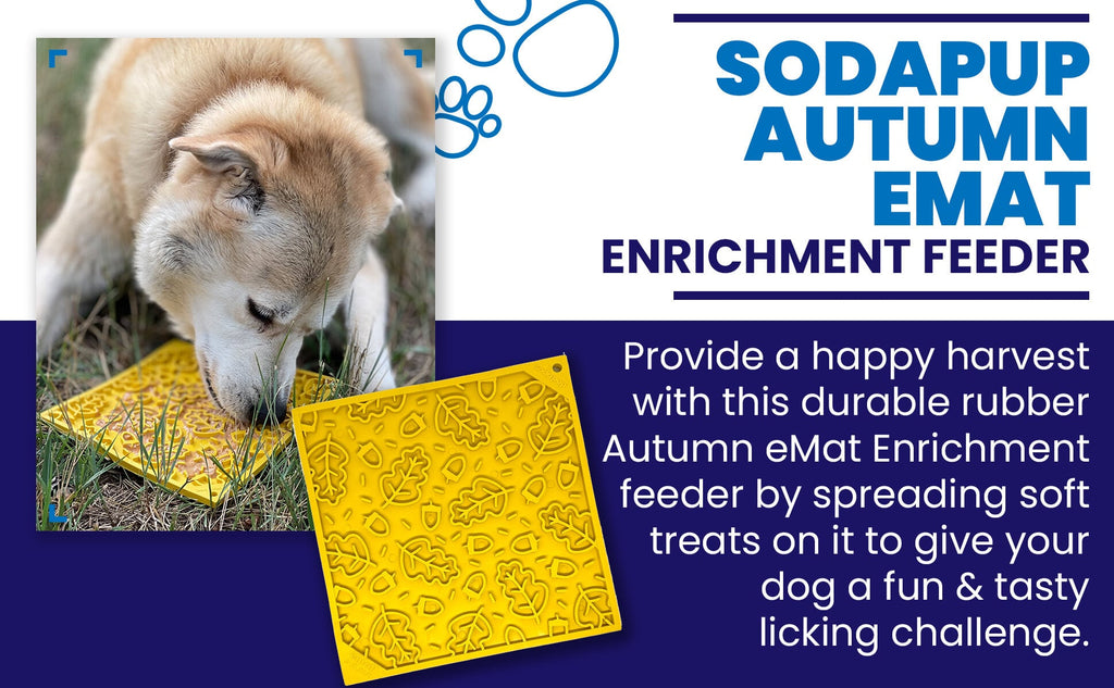 Autumn eMat - Enrichment Lick Mat For Dogs | Fall Leaves Design | SodaPup