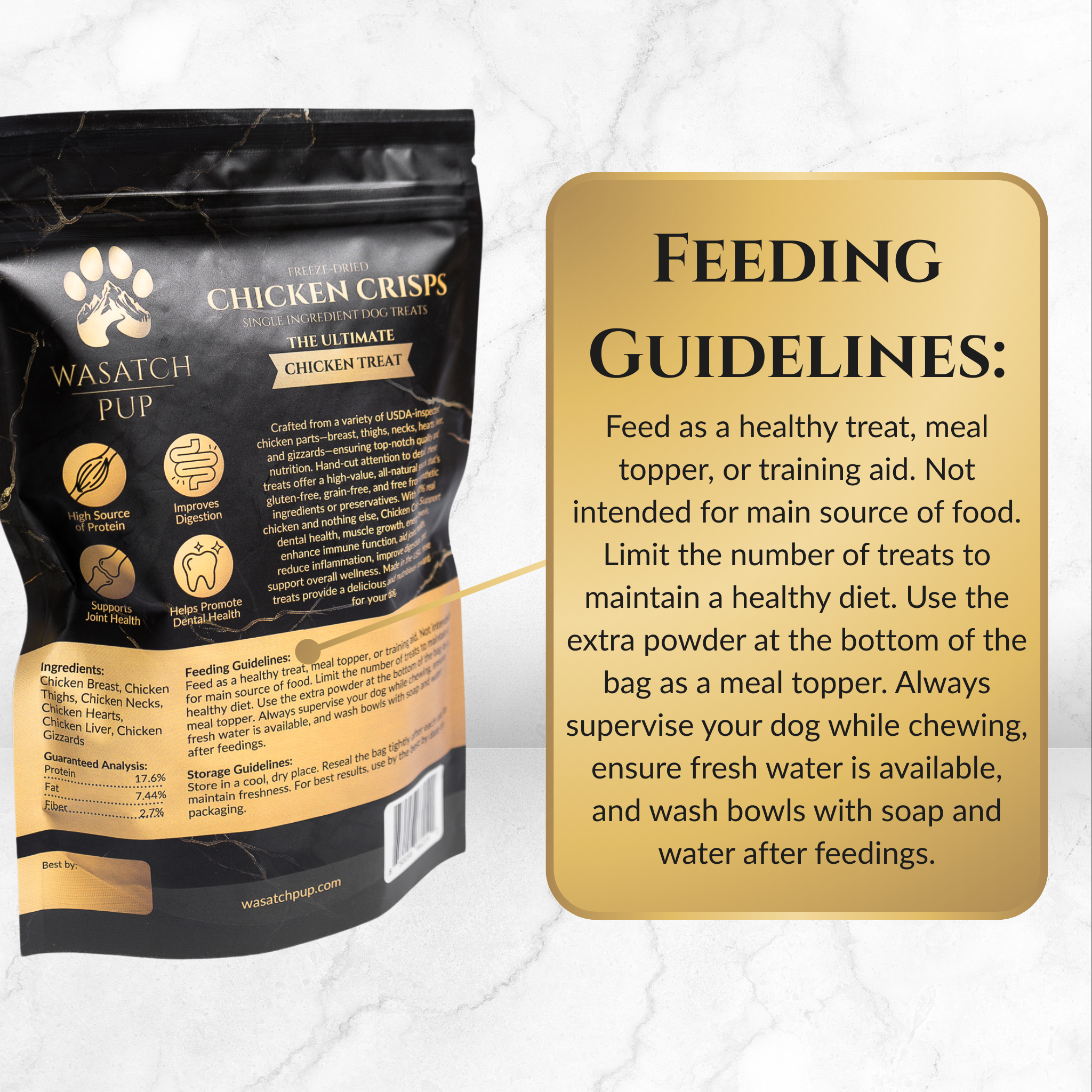 Freeze-Dried Chicken Crisps | Single Ingredient Dog Treats