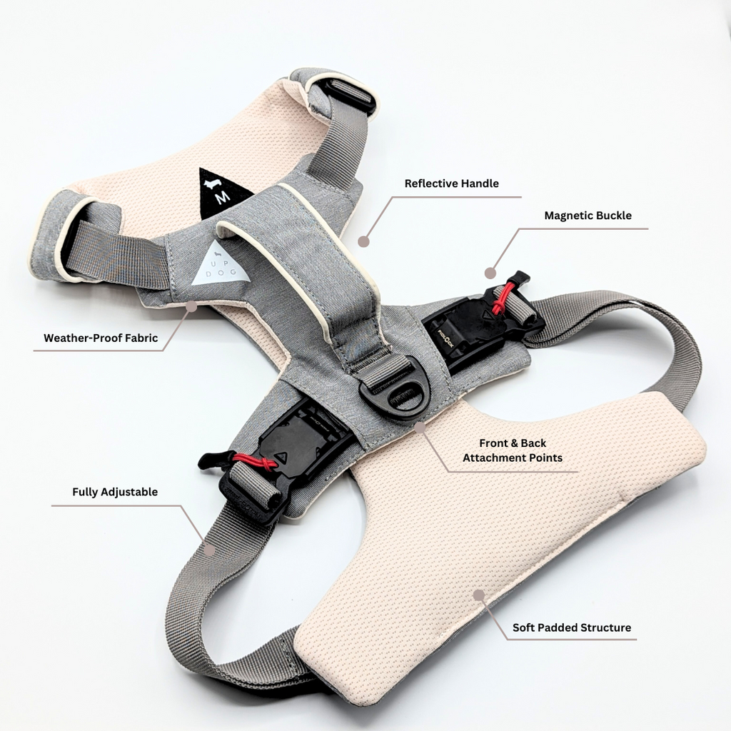 UP DOG Magnetic Dog Harness with Handle (Easy On, No-Pull Design)