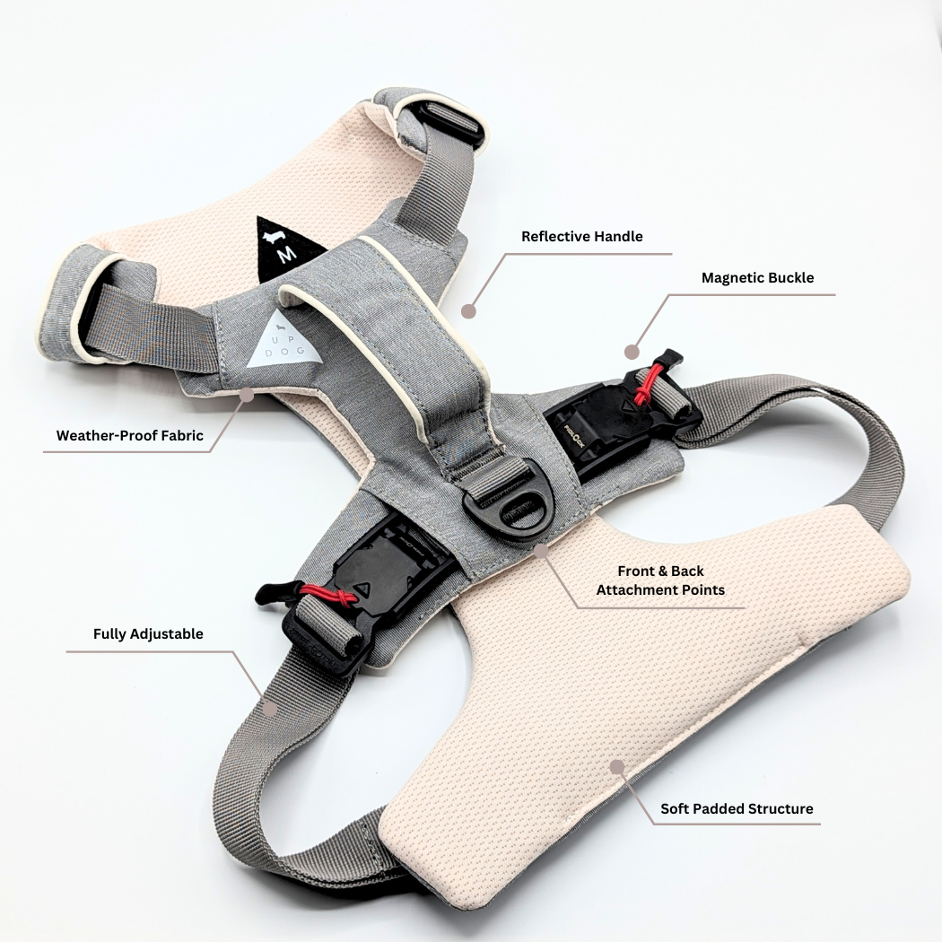 UP DOG Magnetic Dog Harness with Handle (Easy On, No-Pull Design)