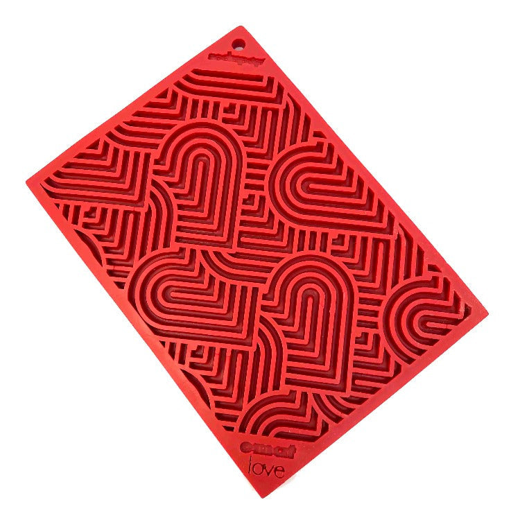Love eMat - Enrichment Lick Mat for Dogs | Heart Design | SodaPup