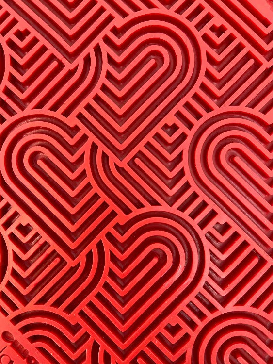 Love eMat - Enrichment Lick Mat for Dogs | Heart Design | SodaPup