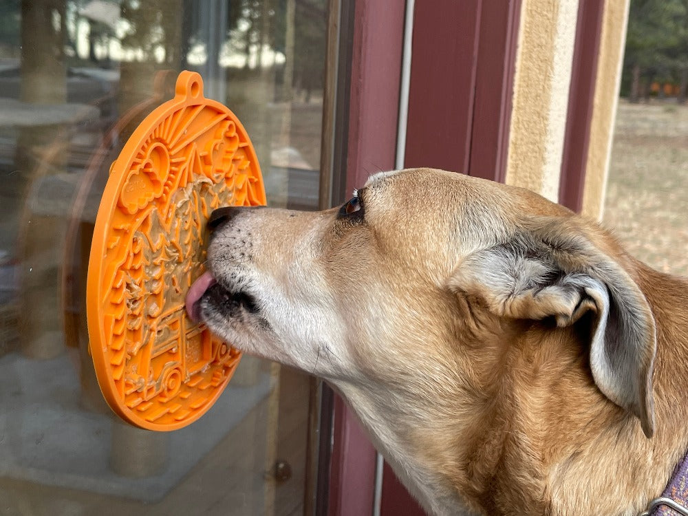 Camp eMat - Enrichment Lick Mat For Dogs - with Suction Cups | Retro Van Design | USA Made