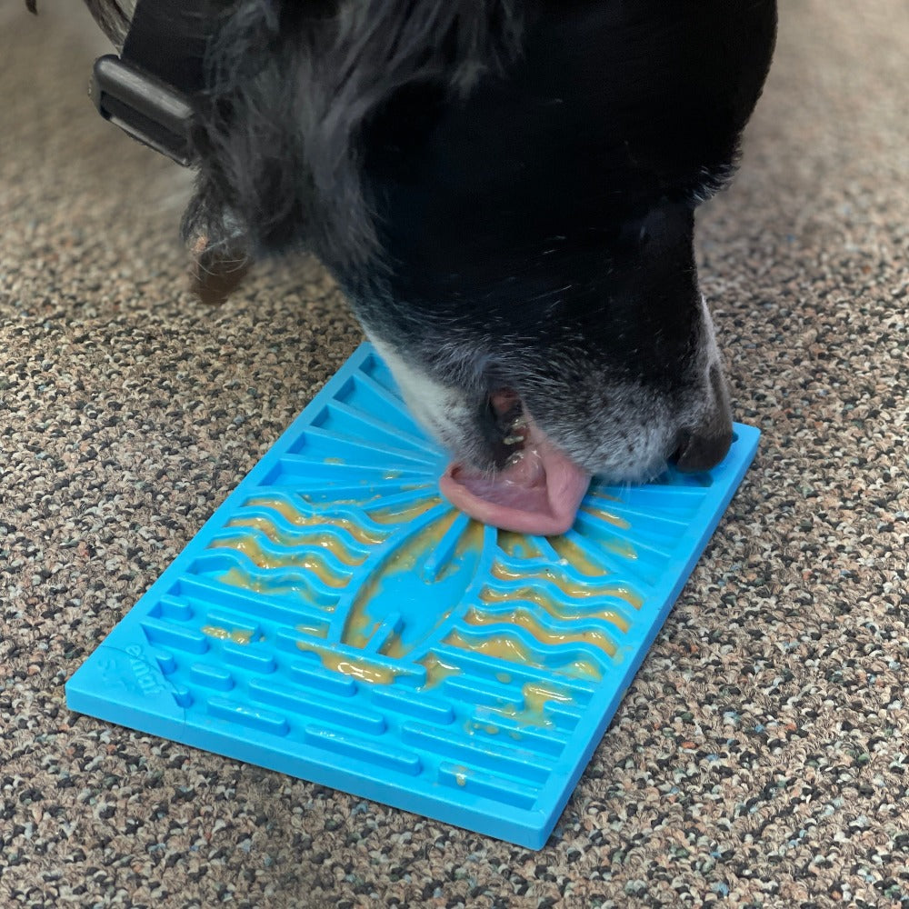 Surf's Up eMat - Small Lickmat for Dogs | Beach-Themed Design | SodaPup