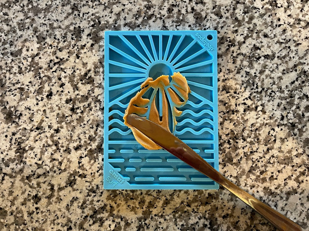 Surf's Up eMat - Small Lickmat for Dogs | Beach-Themed Design | SodaPup