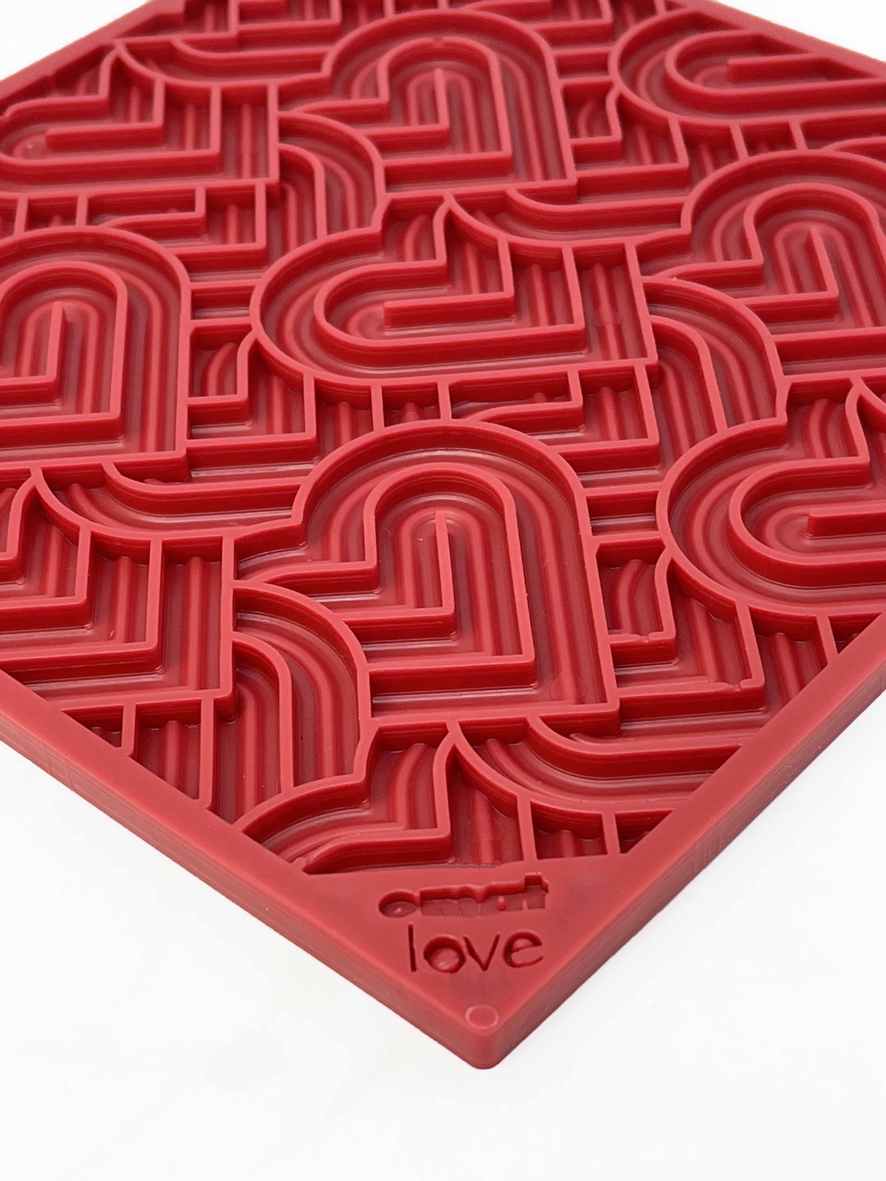 Love eMat - Enrichment Lick Mat for Dogs | Heart Design | SodaPup