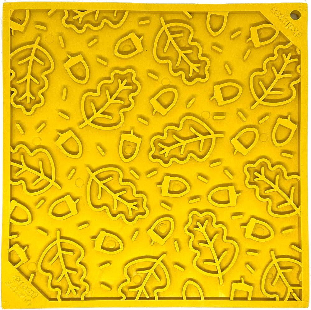 Autumn eMat - Enrichment Lick Mat For Dogs | Fall Leaves Design | SodaPup