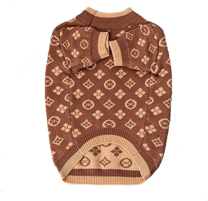 Luxury Knit Dog Sweater for Small Dogs | Warm Designer Pet Outfit (XS–5X)