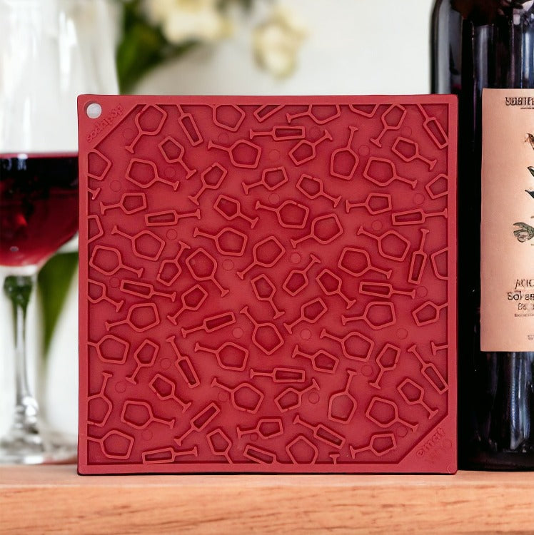 Vino Dog eMat - Enrichment Lick Mat For Dogs | Wine-Inspired Design| SodaPup