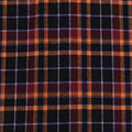 Black Dark Purple Orange and Light Purple Paid Flannel