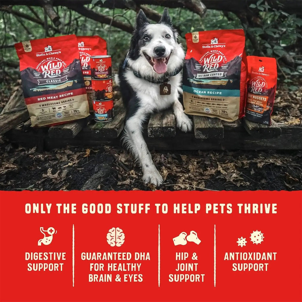 Wild Red Dry Dog Food Raw Coated High Protein Grain & Legume Free Red Meat Recipe, 1 Lb. Bag