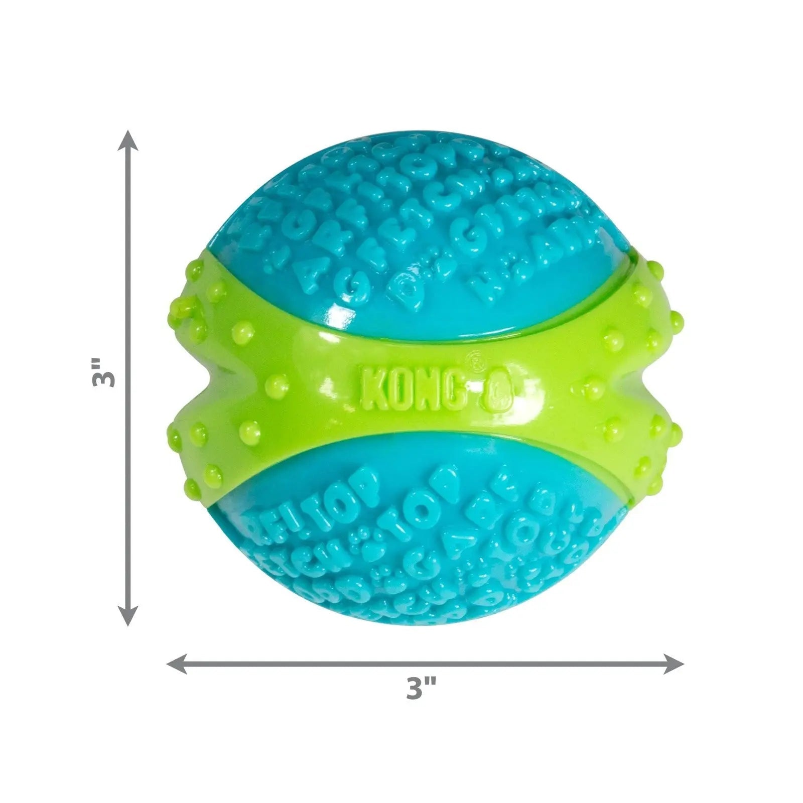 KONG Corestrength Large Green Dog Chew Ball Dental Care Fetch Toy for Dogs