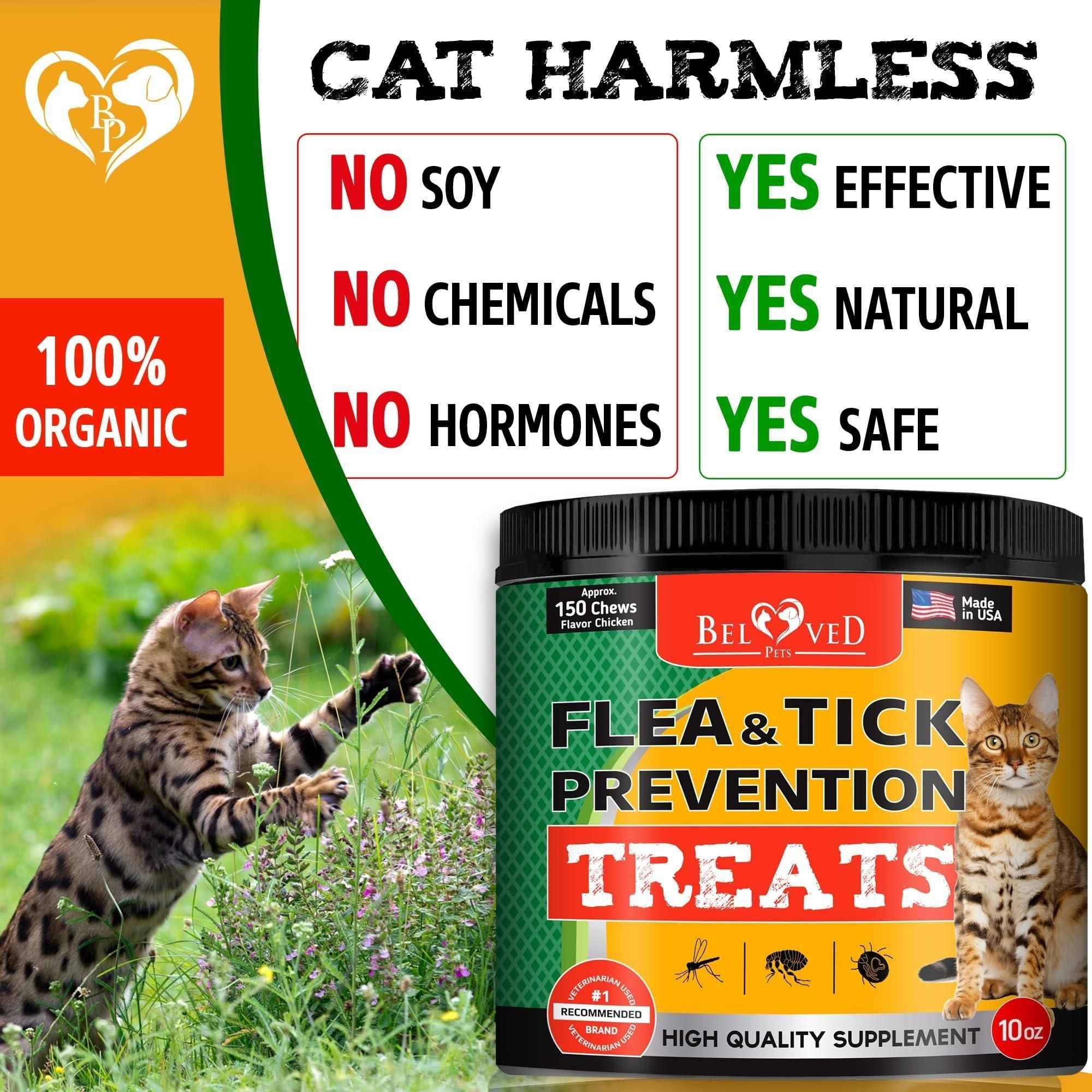 Beloved Pets Flea & Tick Prevention Treats (for Cats)
