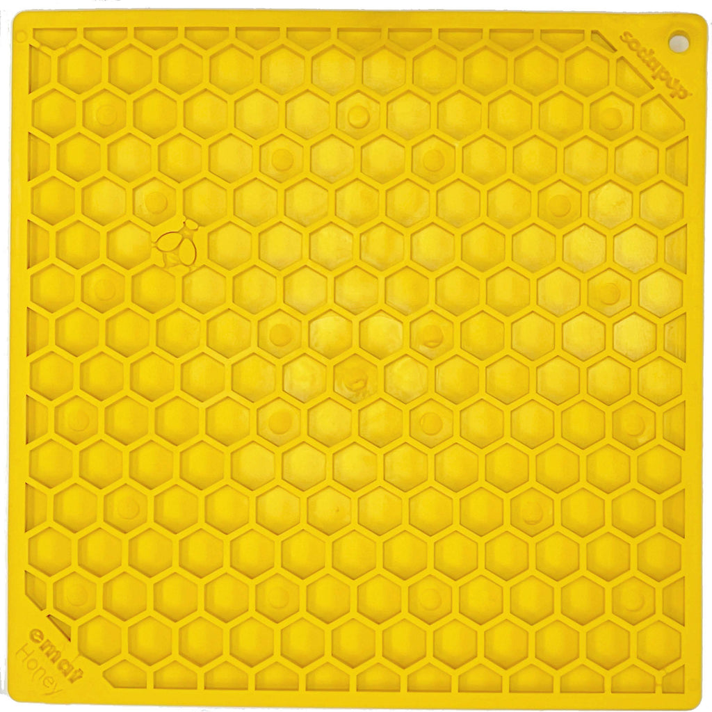 Honeycomb eMat - Enrichment Lick Mat for Dogs | eMat Enrichment Toy for Anxiety Relief | SodaPup