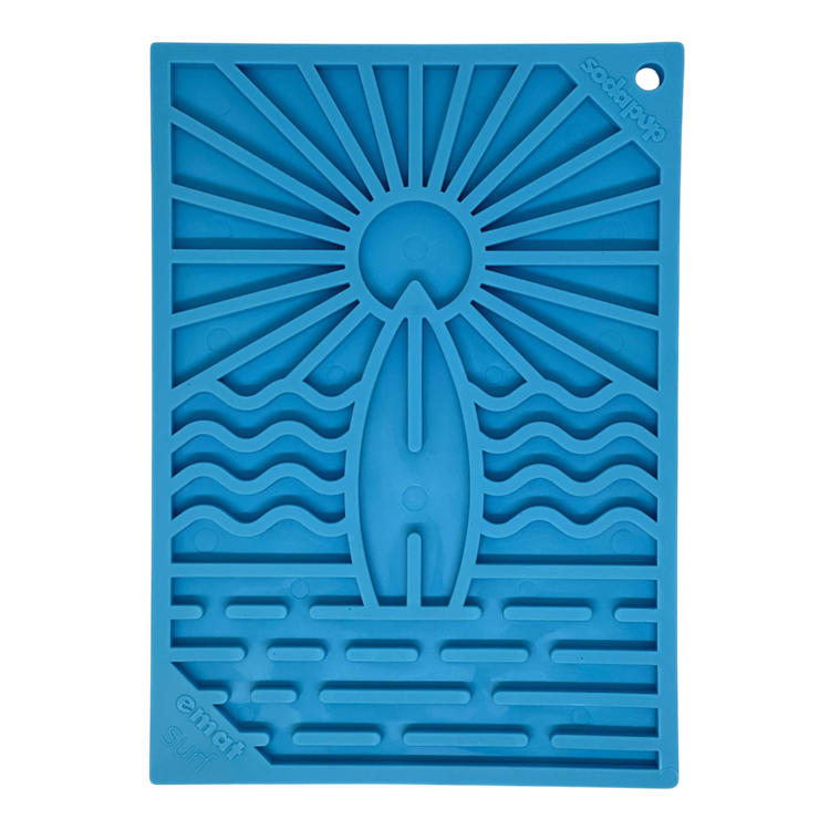 Surf's Up eMat - Small Lickmat for Dogs | Beach-Themed Design | SodaPup