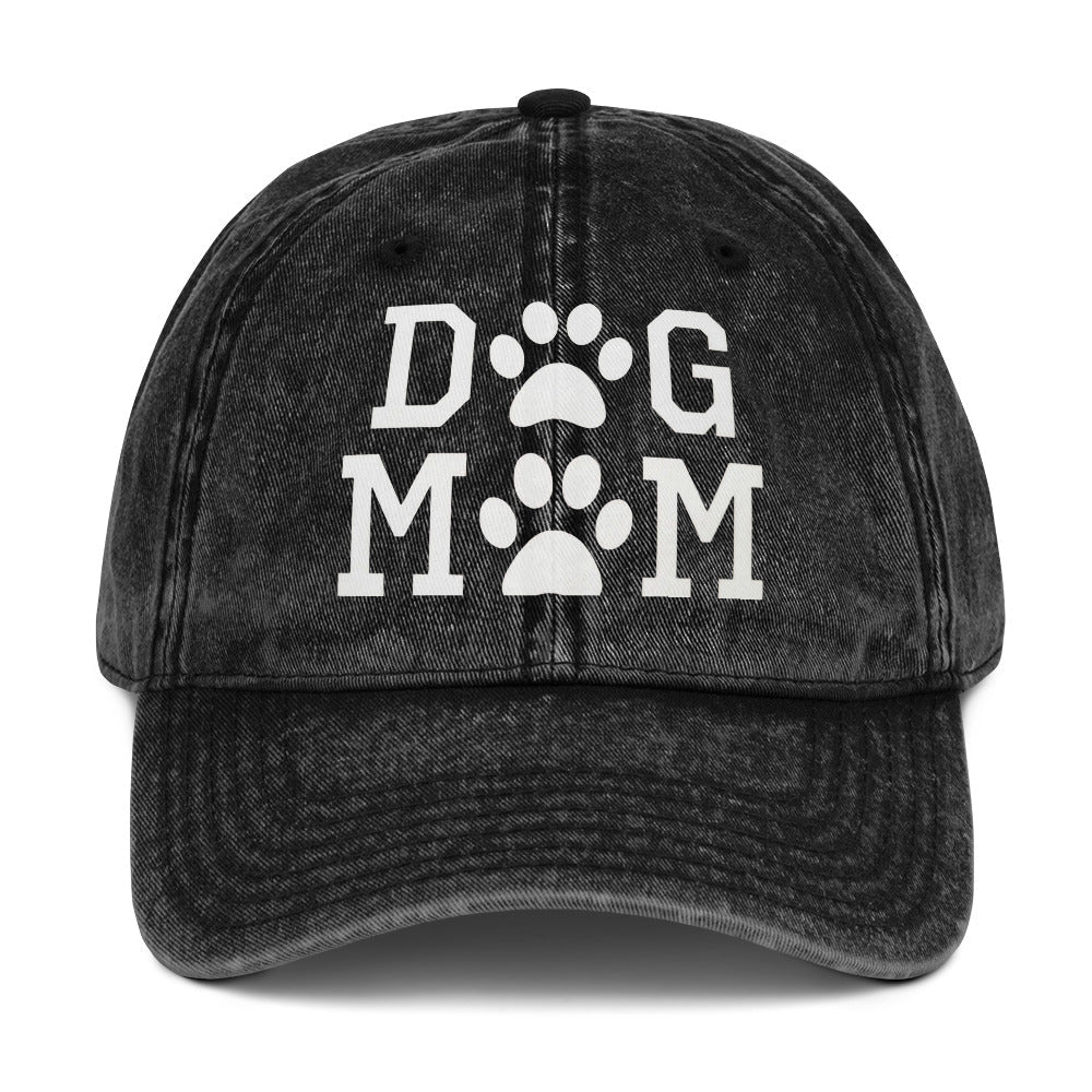 Dog Mom Vintage Cotton Twill Cap